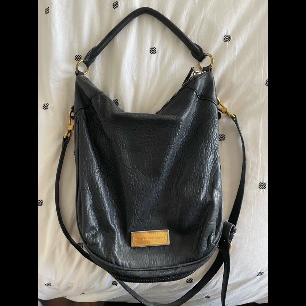 Marc By Marc Jacobs Authentic Washed Up billy Hobo Bag, black / gold